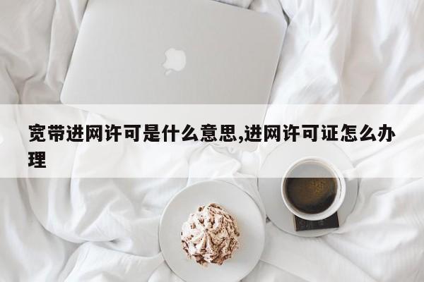 宽带进网许可是什么意思,进网许可证怎么办理